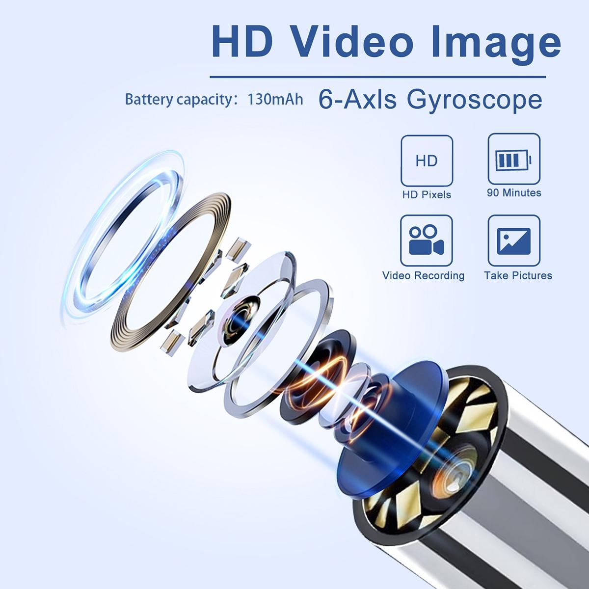 1pc Ear Wax Removal Tool Camera with 8 Pcs Ear Set, Visible Wireless Ear Scope 6 LED Lights, Ear Cleaning Kit with 5 Ear Spoon, Ear Cleaner for iOS & Android, Ear Wax Remover