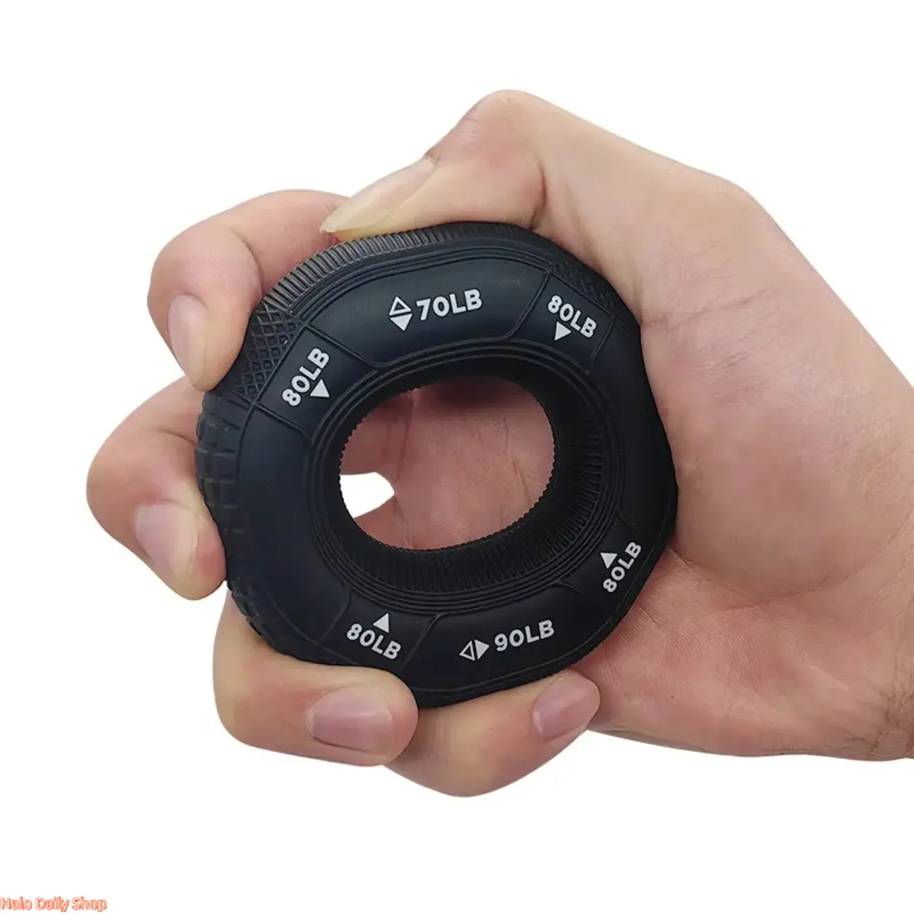 Variable Adjustable Silicone Ring Handgrip Strengthener, 20-90LB Strength Training Equipment for Forearm, Finger & Arm Hand Strengthening, Carpal Pain Relief