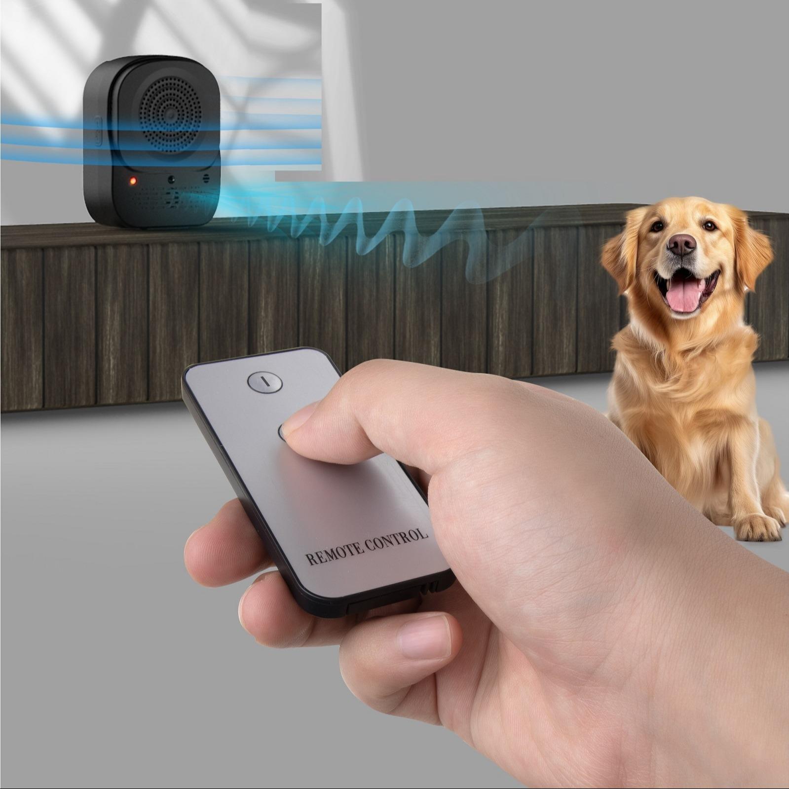 Ultrasonic Dog Barking Control Box, 1 Set Rechargeable & Remote Control Dog Barking Repellent, Effective Dog Barking Control Device, Suitable for Indoor & Outdoor