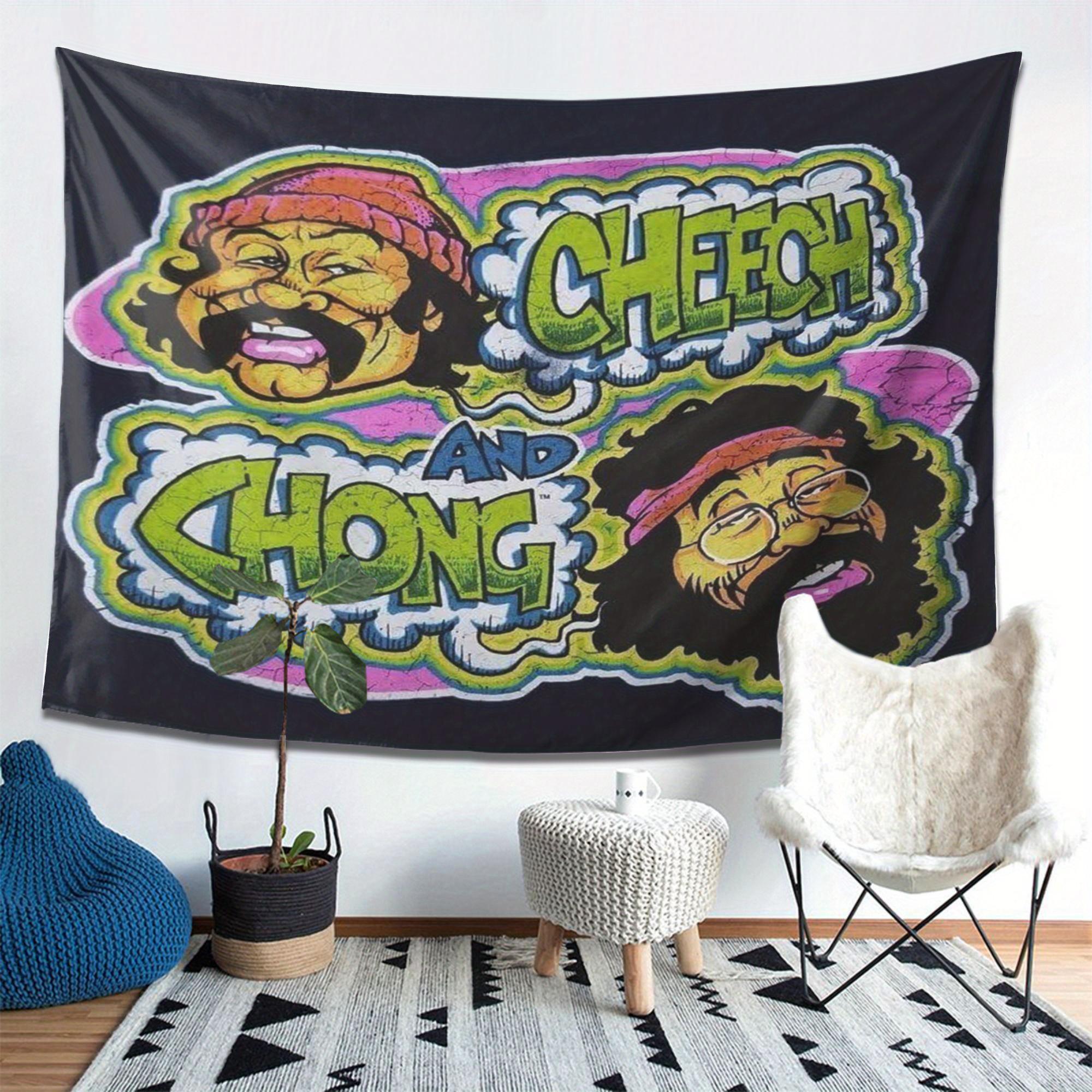 Cheech and  Chong tapestry Patterns, Interesting Lightweight Decoration wall hanging, dopamine Art outdoor tapestry Suitable for living room, bedroom, college dorm, trippy room decor, creative gifts, bedroom decorative accessories Home Goods