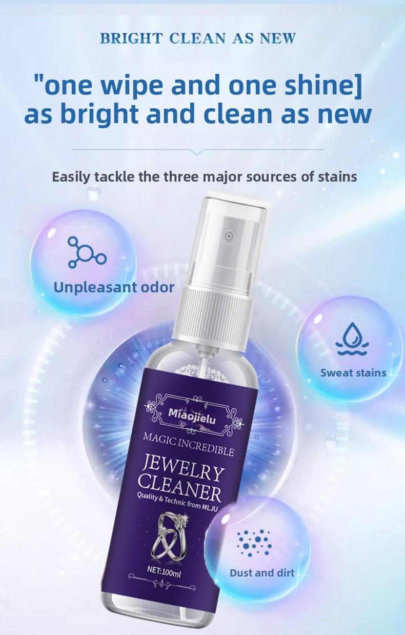 Jewelry Cleaner Non-Damaging to Gold and Silver Silver Washing Water Rust Removal Dust Removal Jewelry Care Maintenance Solution Restoration Refurbishment Spray Household