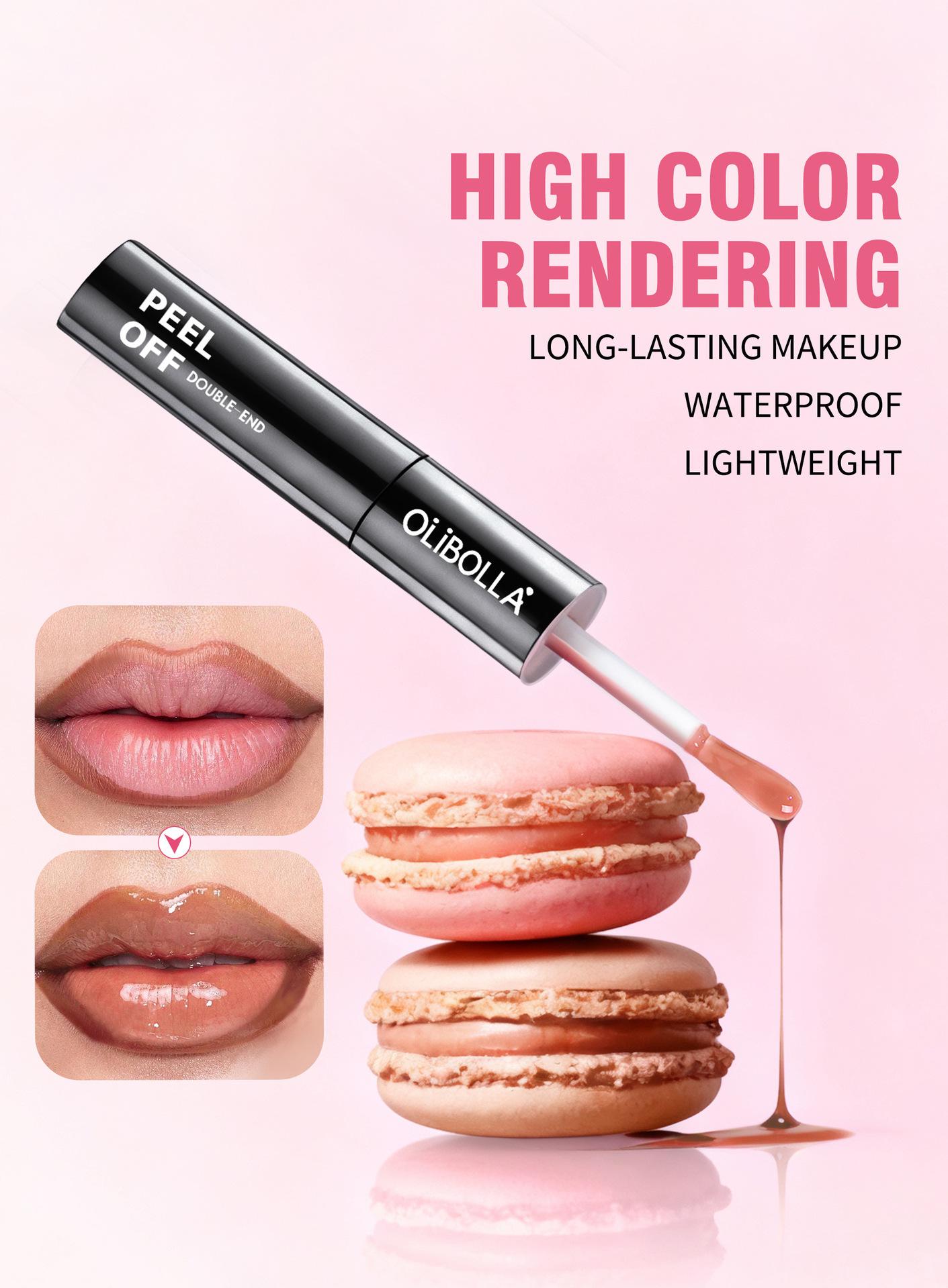 GET THE JUICY GLASS LIPS![OLIBOLLA Official] 2-in-1 Peel Off Lip Liner Stain & Plumping Oil Duo: Viral Peel & Reveal Lip Tattoo, Transfer-Proof & Hydrating Matte Long-Lasting Waterproof Lipstick