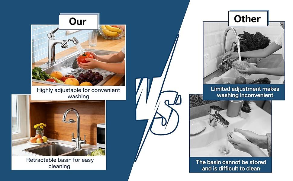 2 PCS 1440 °     Rotatable Faucet Extension, 1080 °     Swivel Faucet Aerator Extender, 2 Mode Adjustable Rotating Universal Sink Faucet for Kitchen Bathroom Sink Silver