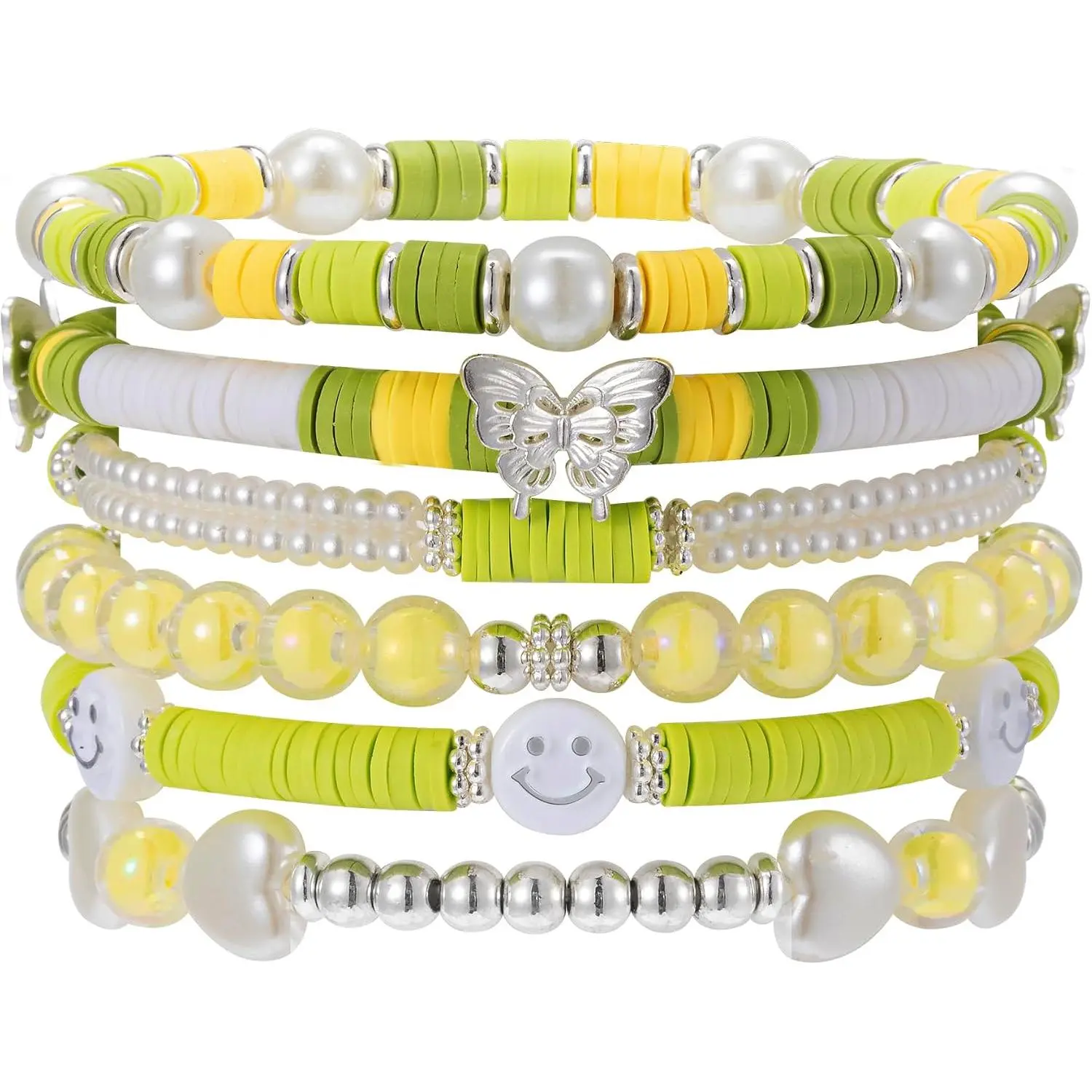 ,Heishi Surfer Bracelet Set,Preppy Stuff, Beaded Bracelets,Aesthetic Gifts for Women