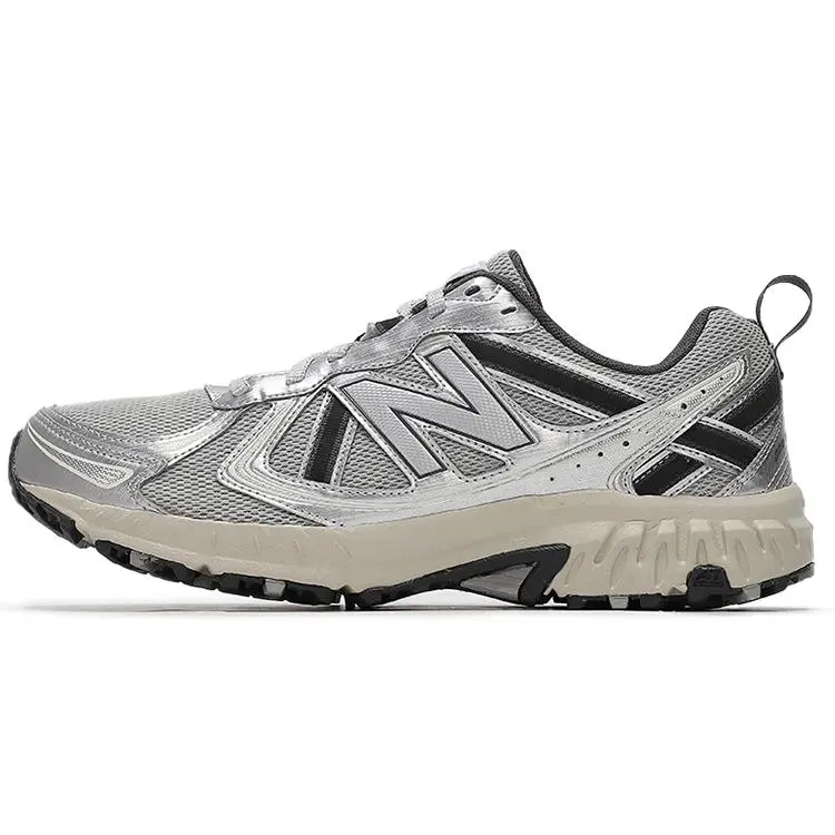 New Balance NB 410 V5 Outdoor Performance Low-Top Running Shoes for Men and Women in Silver Verifiable, with credentials and supporting global authentication
