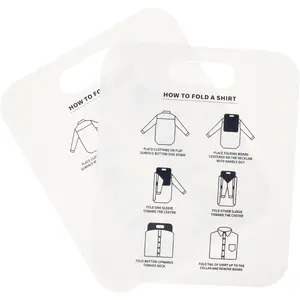 2pcs Shirt Folding Board Clothes Folder Pp Laundry Folding Tool for Home Use Purple