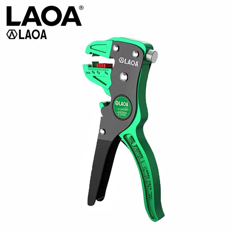 LAOA LA322024 4-in-1 Wire Stripper, Wire Stripping Tool, Heavy Duty Adjustable Cable Cutter & Terminal Crimper for 0.5-6mm² Wires, Professional Electrical Wiring Tool for Electricians, Maintenance, Repair & DIY
