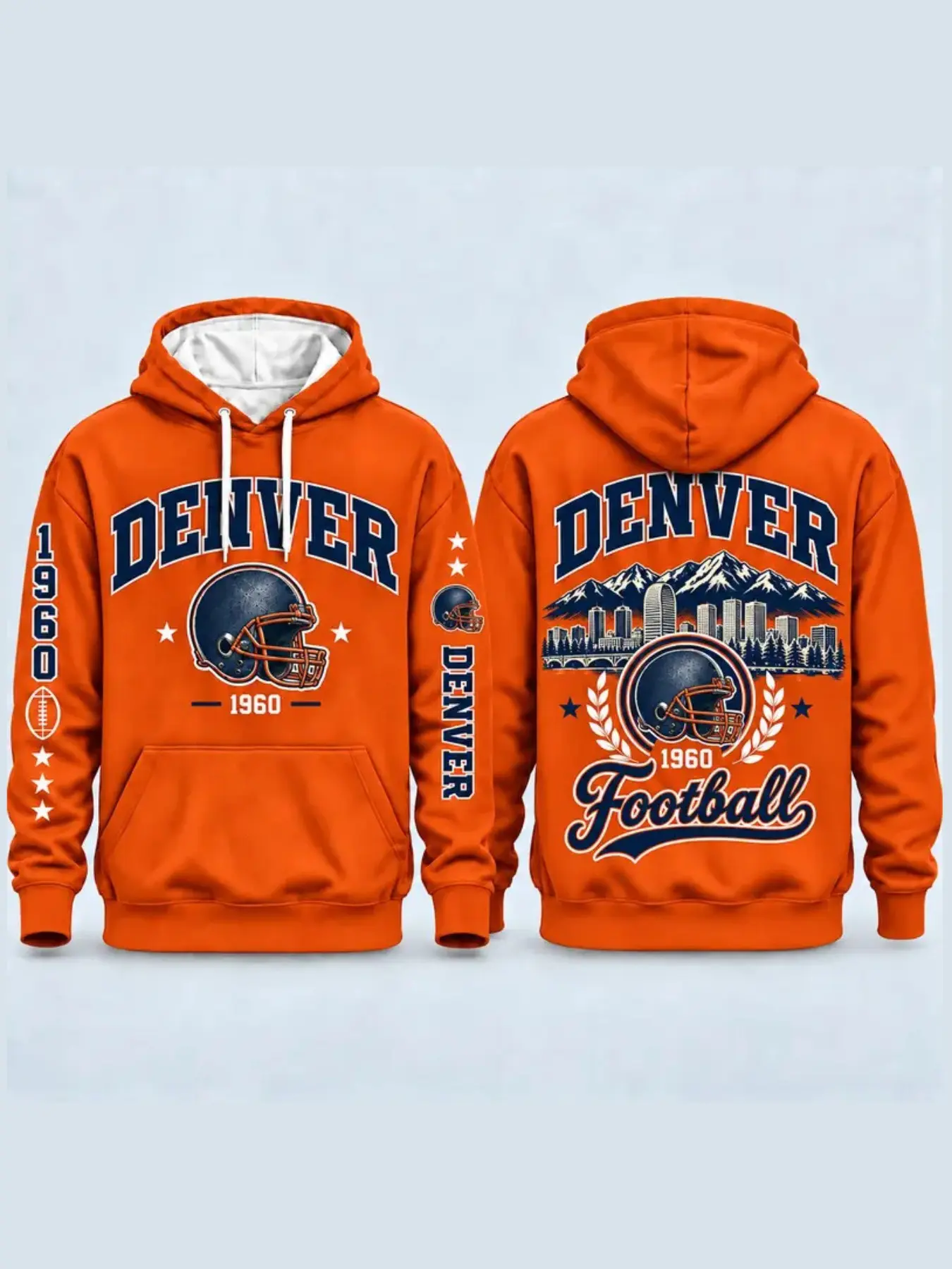 City Football Retro Graphic Hoodie, Game Day Sports Pullover, Helmet Skyline Design Hooded Sweatshirt For Fans, Unique Sports Gift For Football Fans # FanHoodie  FootballGameFit  RetroGraphic Sweatshirt