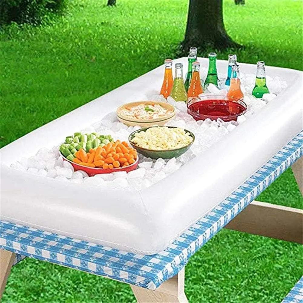 Inflatable Serving Bars Ice Buffet Salad Trays Food Drink Holder Cooler Containers with Drain Plug for Indoor Outdoor BBQ Picnic Pool Summer Party