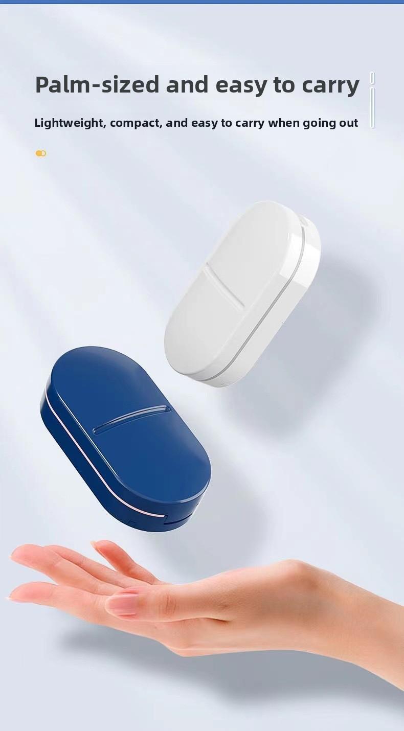 New Pill Cutter Universal Pill Box Cutting Tablet Tool Pill Splitter One-to-Two Portable Moisture-Proof