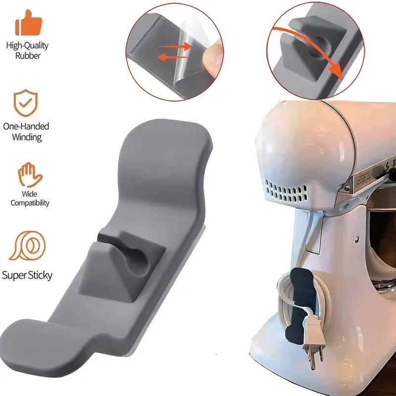 Random Color Cord Organizer for Kitchen Appliance, 6 Counts Multifunctional Cable Tie Cable Management Holder for Air Fryer, Coffee Maker, Toaster, Self-adhesive Room Organizer, Kitchen Gadgets, Electric Household Kitchen Accessories