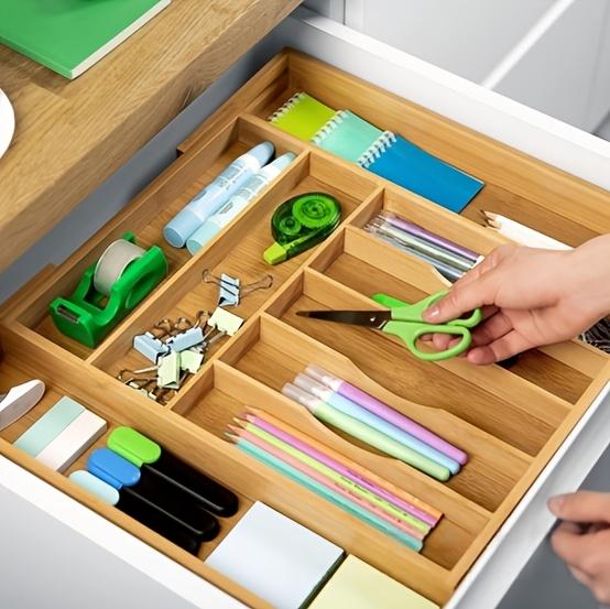 A Wooden Storage Box for Utensils, Including a Knife, Fork, Chopsticks, And Spoon, Designed As a Built-In Drawer for a Japanese-Style Kitchen Cabinet