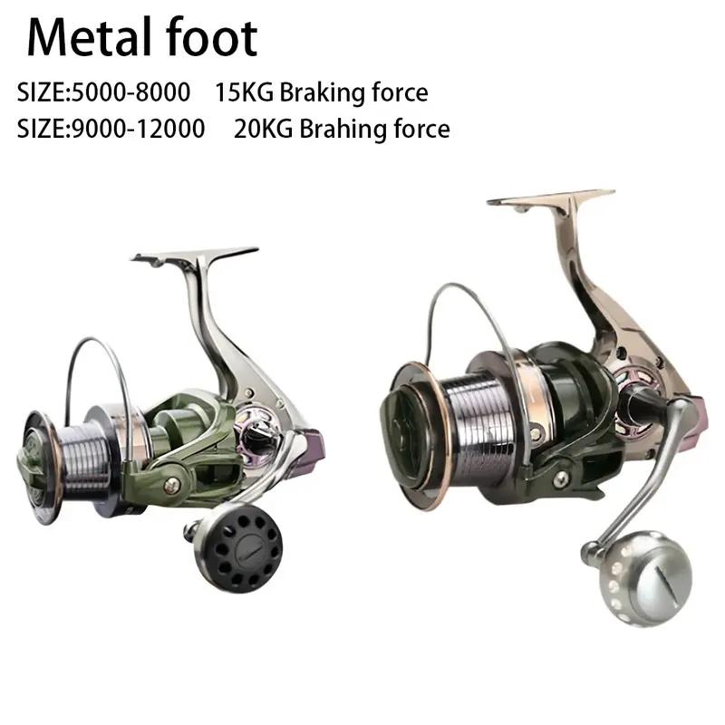 Cts Series Casting Reel, Full Metal Body, 5000-12000 Sizes, Smooth Line Release, High Brake Force, Ideal for Sea Fishing & Freshwater, Saltwater Ready Reel