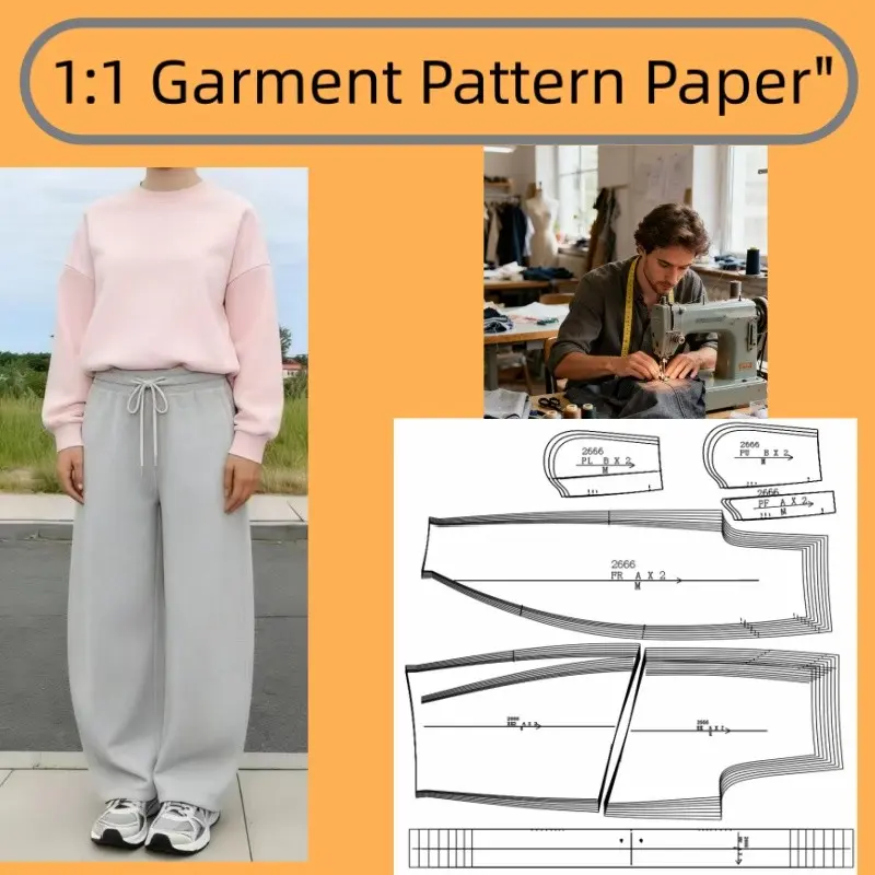 Xxs-3xl Sewing Pattern Set, 8 Sizes Pants Patterns, DIY Clothing Design, Handmade Fashion, Craft Supplies, Unique Fabric Projects