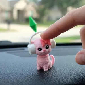 3d Printing Cute Sims Cat Statue Dance Cat Automobile Decor Home Decor Vehicle Ornaments Suitable For Collection Cat Lovers Gift
