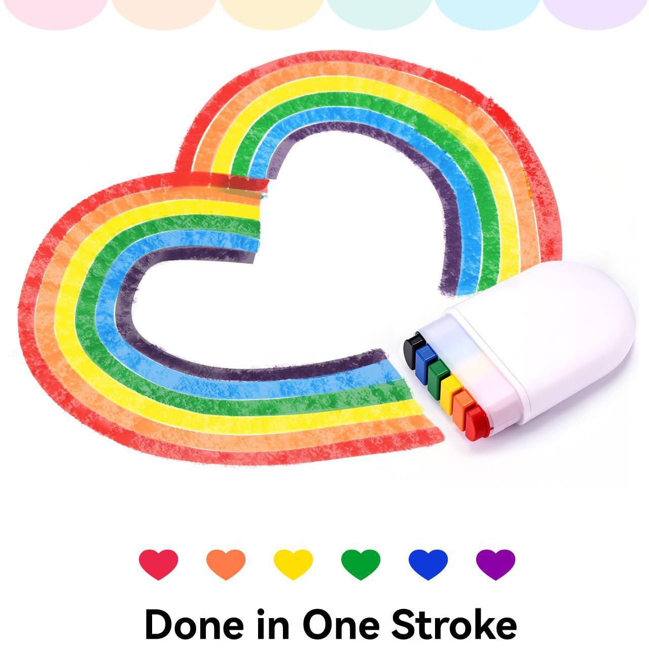 Rainbow Face Paint Crayons, Mini Portable Face Painting Sticks, Ideal for World Cup Party, Sports Festival Makeup, Fun & Creative