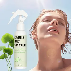 Centella Asiatica Cooling Sunscreen Spray | SPF50+ PA++++ High SPF Sun Protection | Icy Cooling | Refreshing, Moisturizing, and Soothing for Skin | Suitable for Sensitive Skin | Quickly Cools and Hydrates After Outdoor Exercise | 100ml