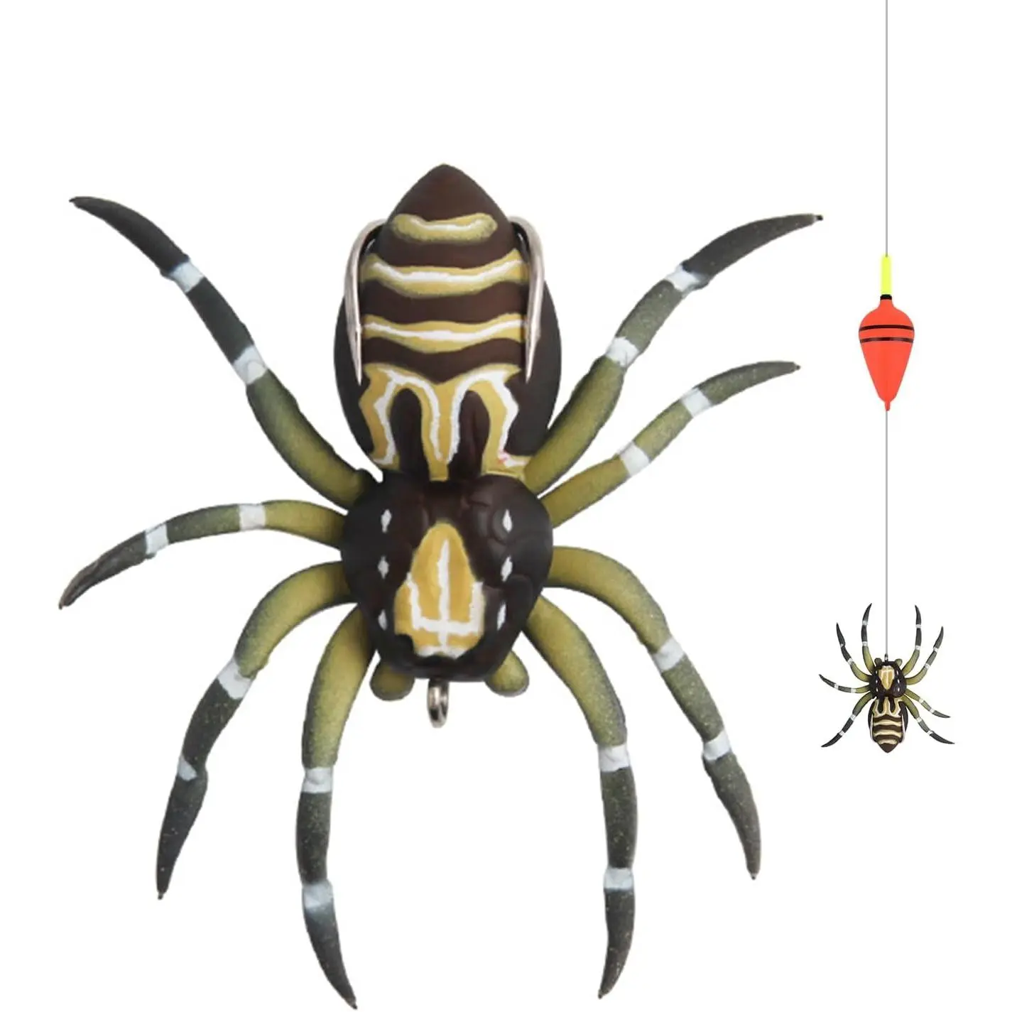 Spider Fishing Lure for Bass Weird Maker Lures Hollow  Weedless Swamp Accessories, 2" Freshwater   for Anglers  Walking Action