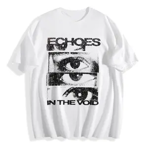 Men's Echoes Cropped T-Shirt 100% Cotton Unisex T-Shirt S-5XL ﻿ Casual Style Men's T-Shirt Echoes In The Void Eye Graphic Design Summer Wear Gift For Music Lovers