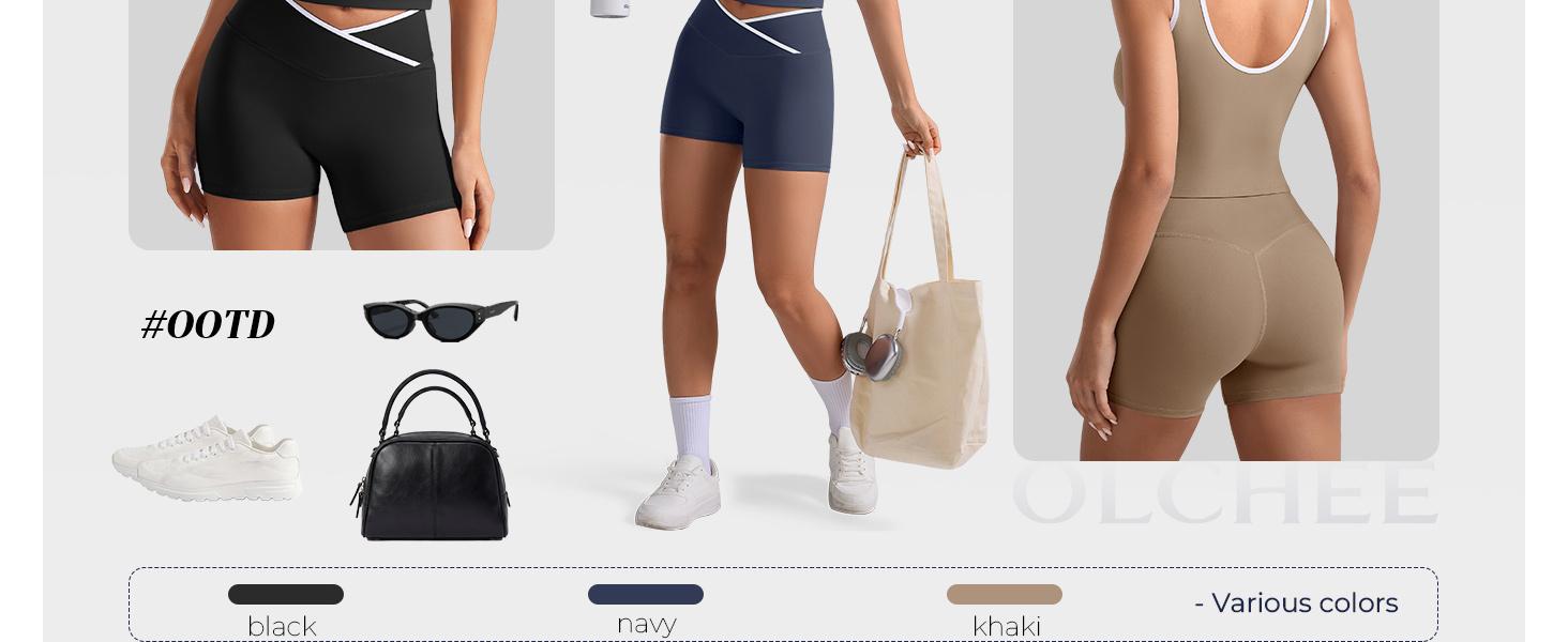 Womens Workout Sets 2 Piece Gym Yoga Outfits Crossover Flare Leggings Crop Tank Top with Contrast Trim