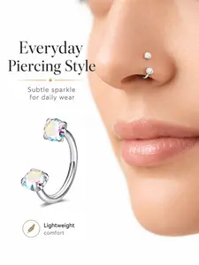 Painless Home Nose Piercing Kit, Beginner-Friendly C-Rod Nose Ring Tool Set, Easy-To-Use DIY Body Jewelry Accessories