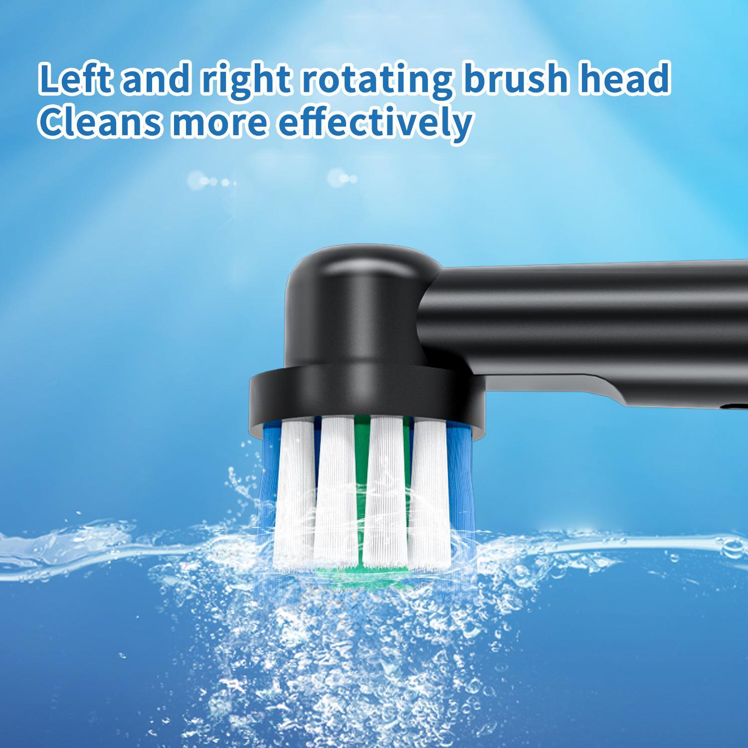 Electric Toothbrush with 8 Counts Brush Heads, 1 Box USB Rechargeable Waterproof Rotating Toothbrush with 3 Cleaning Modes, Oral Care Product for Adults