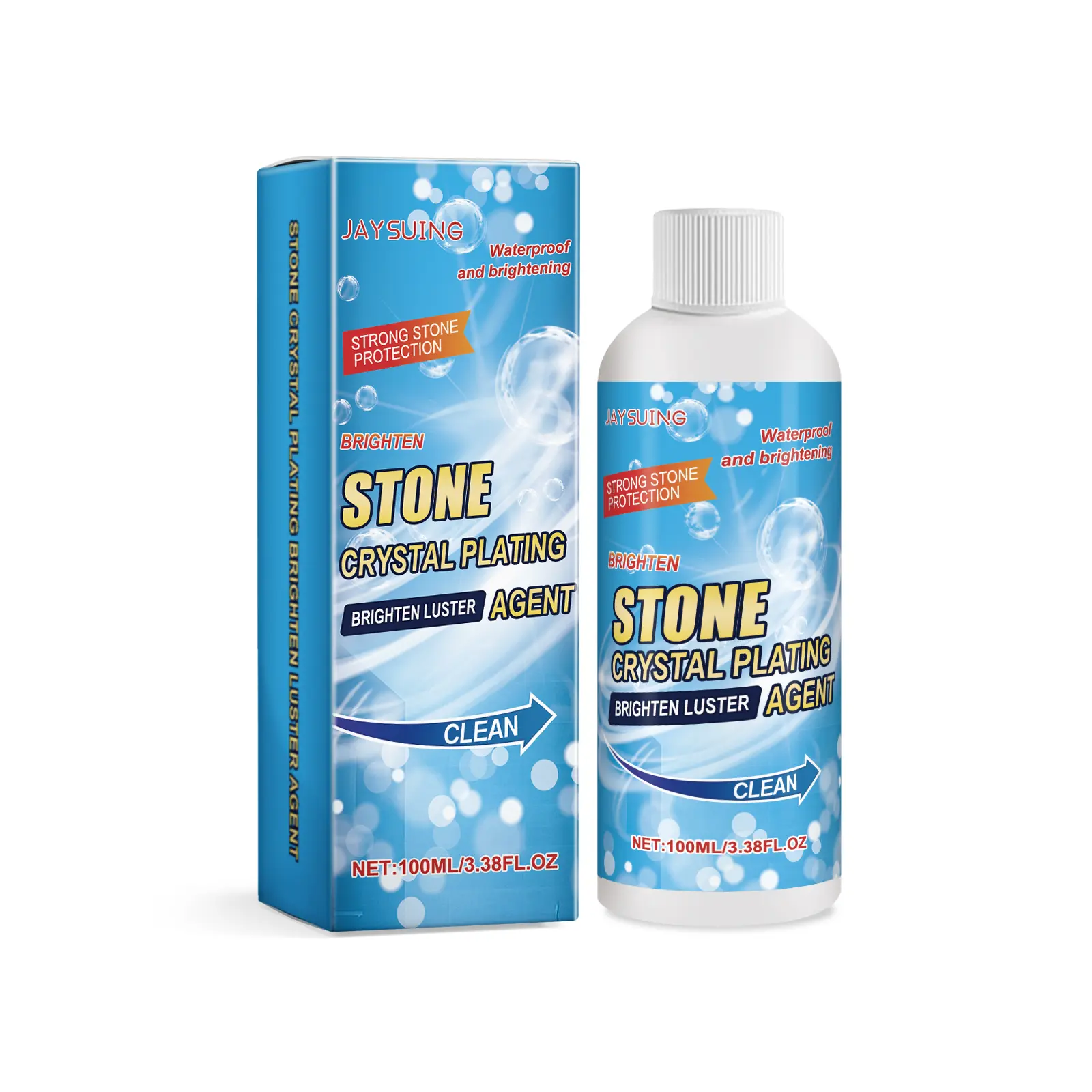 Jaysuing Stone Polishing Agent for Kitchen Quartz Stone and Tile Countertop Scratch Repair, Stain Removal, and Shine Enhancer
