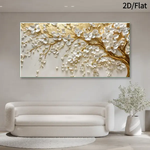 Abstract Floral Canvas Wall Art |   Modern Flower Painting for Living Room, Bedroom & Home Decor