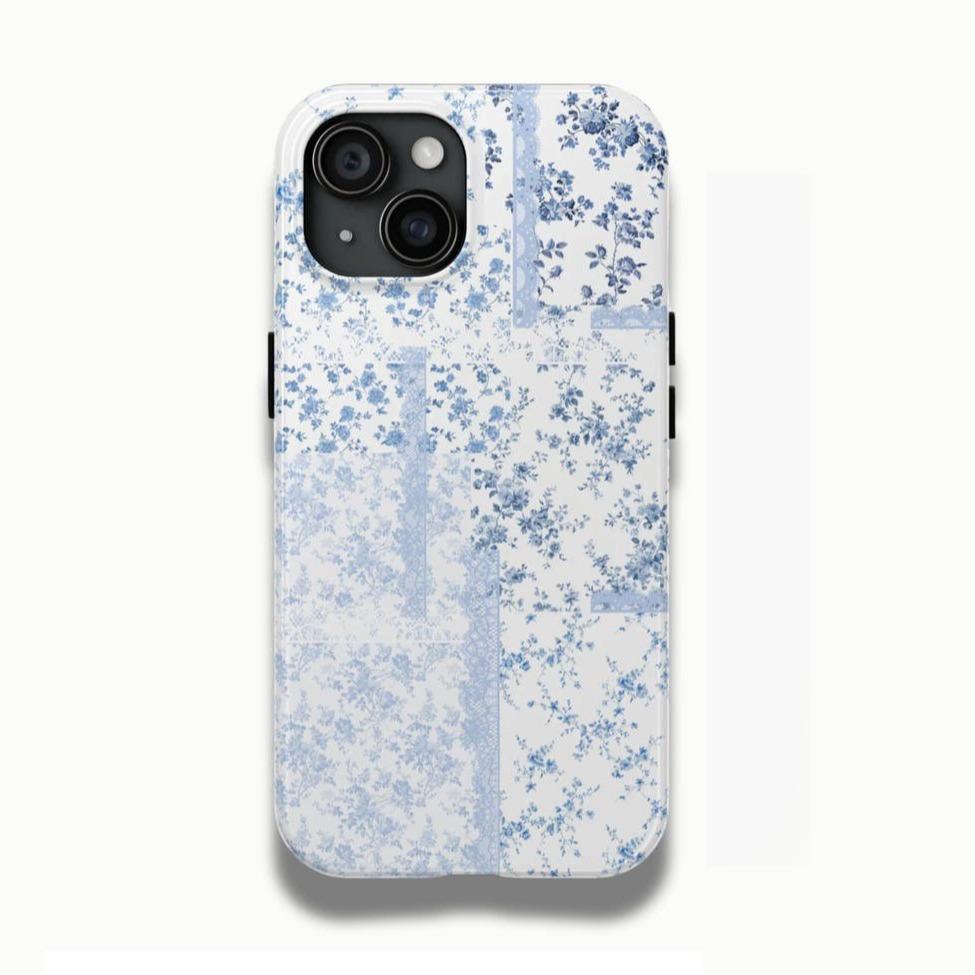 Pastel Blue Patchwork iPhone Case Collection - Toile, Bow, Cow Print, Floral & Lace Aesthetic - Slim, Durable Cover for iPhone 17 Pro Max Plus Air/16/15/14/13/12/11/X and other series models. Can be given as a holiday gift to friends or family. Pastel Blue Patchwork iPhone Case Collection - Toile, Bow, Cow Print, Floral & Lace Aesthetic - Slim, Durable Cover for iPhone 17 Pro Max Plus Air/16/15/14/13/12/11/X and other series models. Can be given as a holiday gift to friends or family.