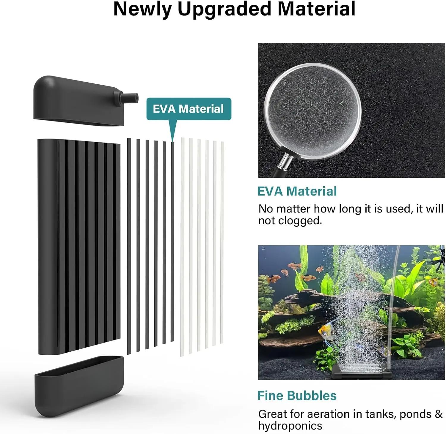 aquarium bubble tube Non-Clogging Fish Tank Bubbler, Aquarium Air Stone with Special EVA Material, Air Bubbler for Nano Air Pump Fish Tank Small Bucket and Hydroponics