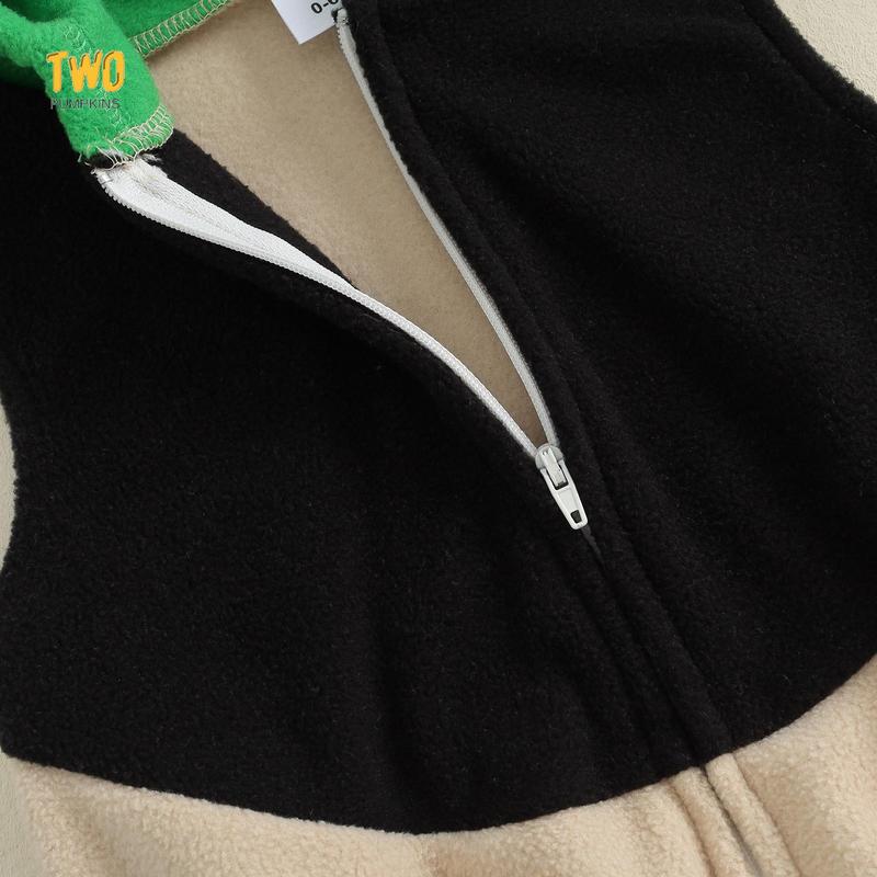 Baby Duck Costume, Sleeveless Hooded Zipper Closure Romper with Leg Warmers Halloween Cosplay Costume