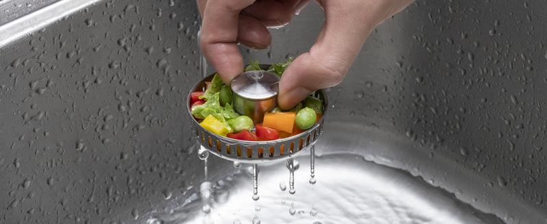 Upgraded 3 in 1 Kitchen Sink Drain Strainer - Stainless Steel Sink Stopper, Anti-Clogging Sink Food Catcher Basket,for US Standard 3 1/2 inch Drain (1)