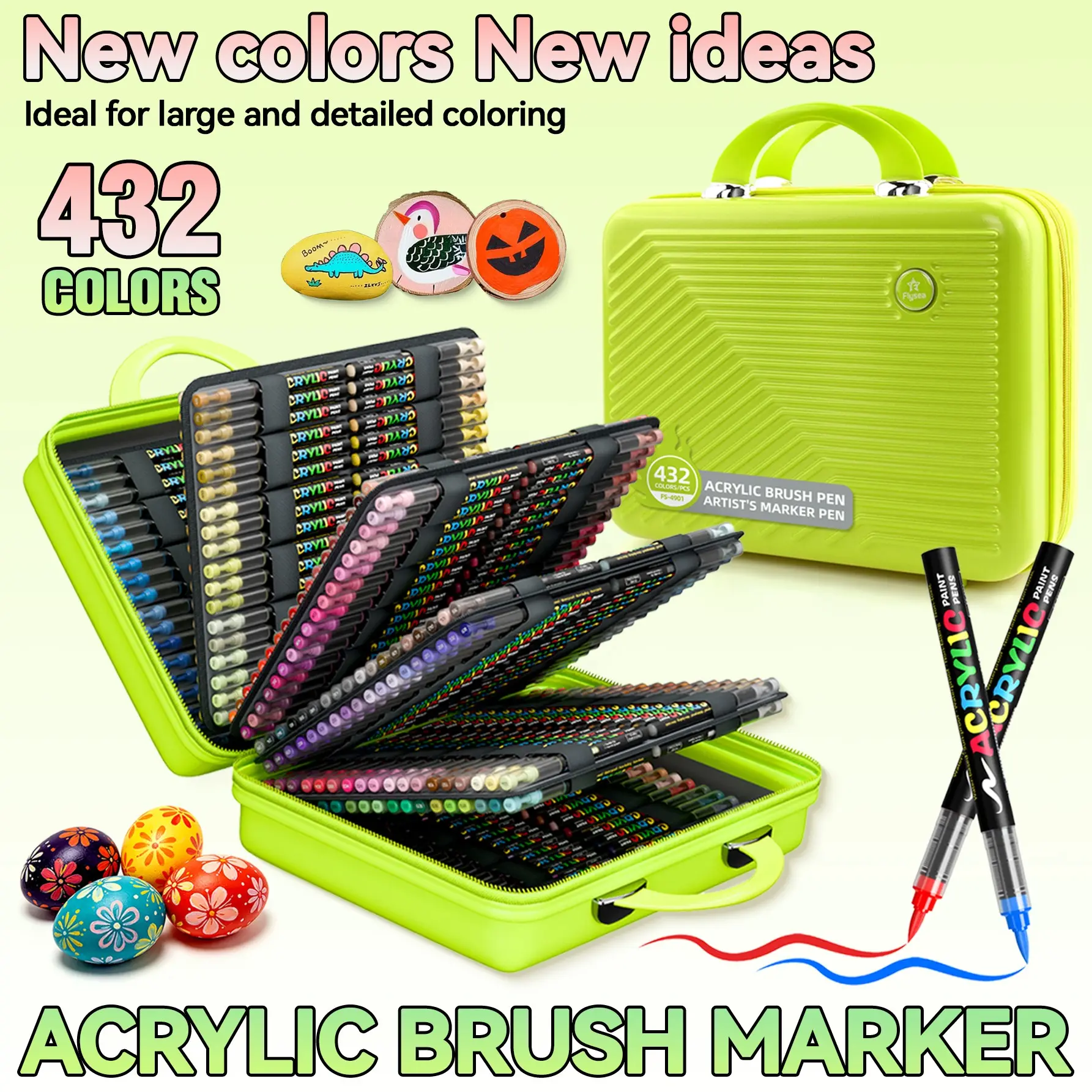 432 Colors Acrylic Marker Set, Soft Tip Liquid Pen, Portable Art Supplies, Ideal for Students & Office, Perfect Gift for Holidays