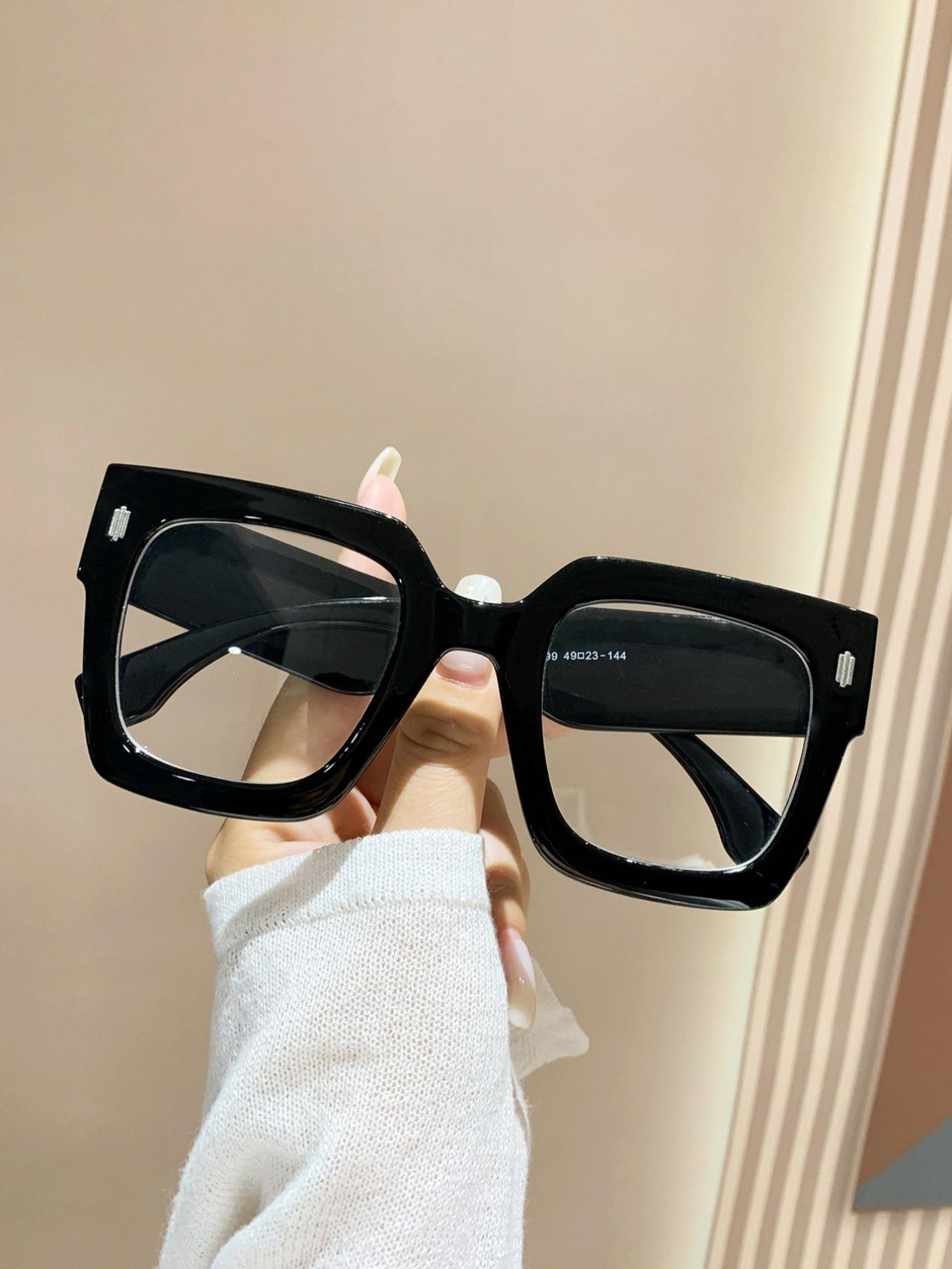 Simple Anti-blue Light Eyeglasses for Everyday Use, All Seasons Square Frame Fashion Eyeglasses, Casual Matching Travel Accessories, Stylish Square Frames, Leopard Pattern Eyeglasses