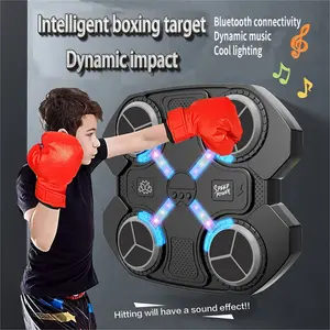 Electric Music Boxing Target with Gloves, Interactive Stress Relief Punching Pad, Speed Training Device, Family Fitness Equipment, Perfect Gift, Confidence Boosting
