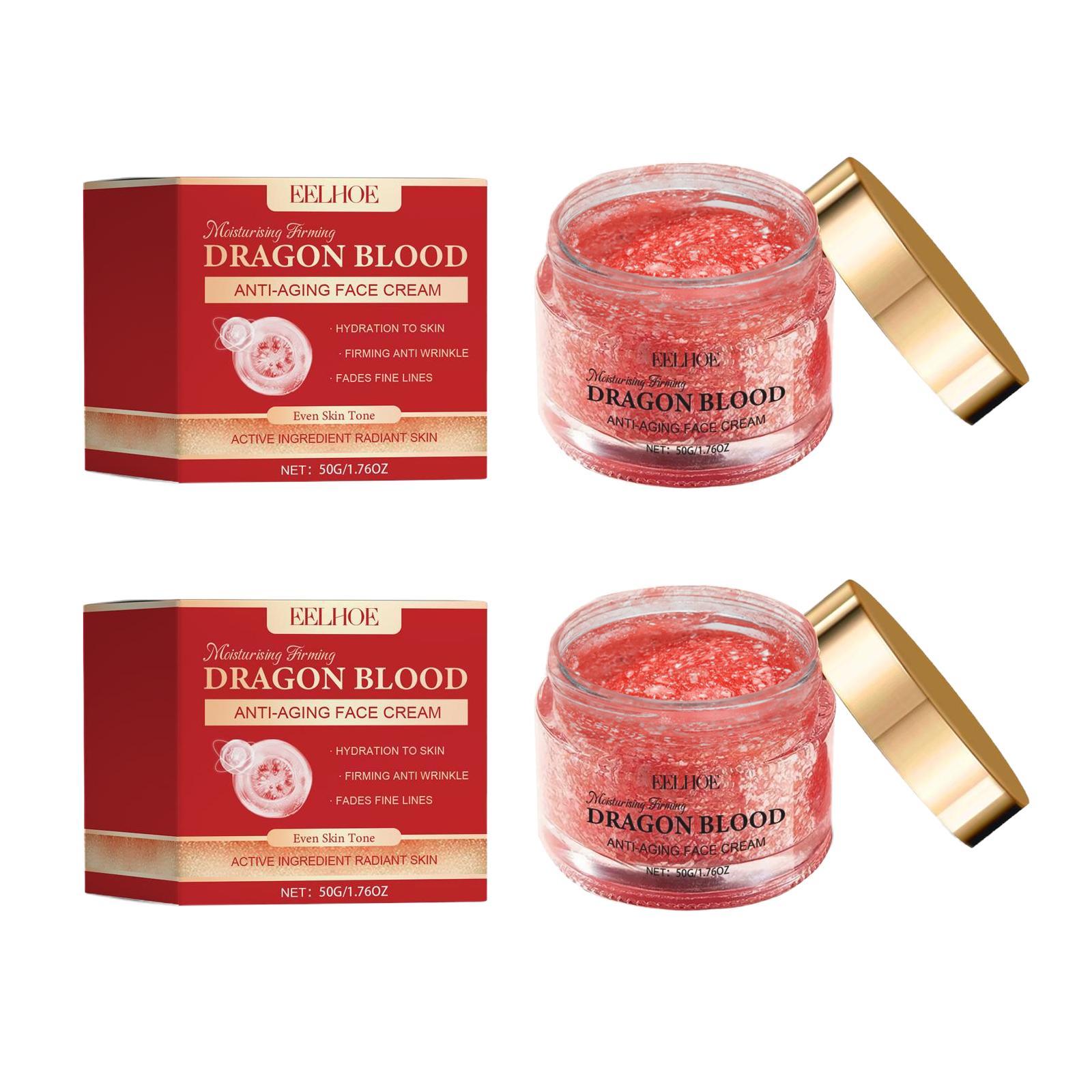 Dragon's Blood Moisturizing Facial Massage Cream, Firming Cream, Face Tightening Cream, 2 Counts/set Hydrating Face Cream, Face Lotion for Women & Men, Skin Care Product