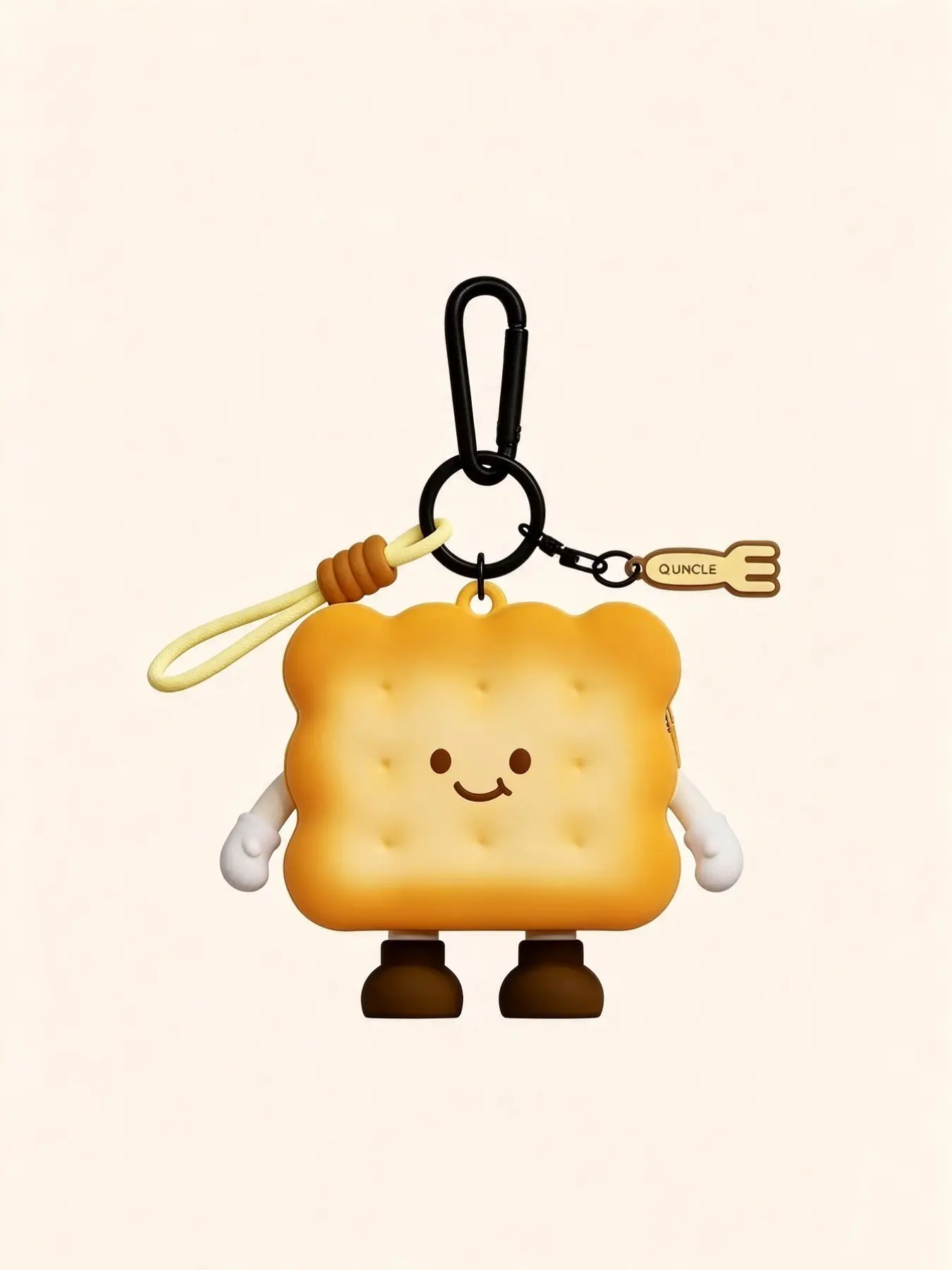 Cute Cartoon Bread Silicone Keychain, Mini Earphone Holder, Soft Adorable Bread Person, High-Profile Bag Charm, Perfect Gift, Keychain Accessory