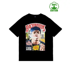 Backwoods 180G Premium Cotton Men T Shirt Short Sleeve Crew Neck Comfortable Relaxed Fit Black.