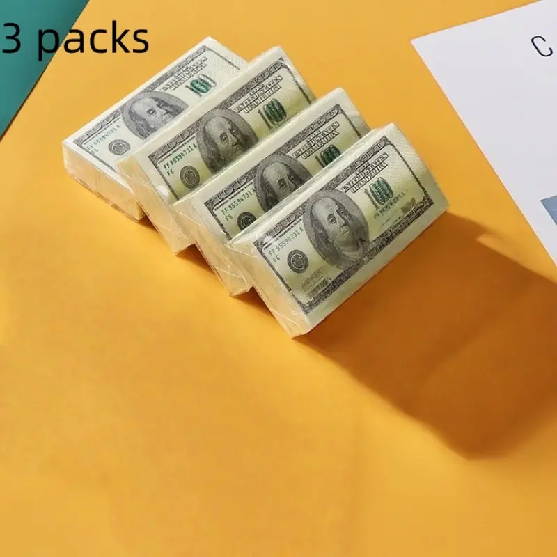 3 Pack Colorful Cartoon Printed Handkerchief Paper Napkins, Portable Easy to Carry Small Package, Restaurant Handkerchief, Disposable, Convenient and Stylish