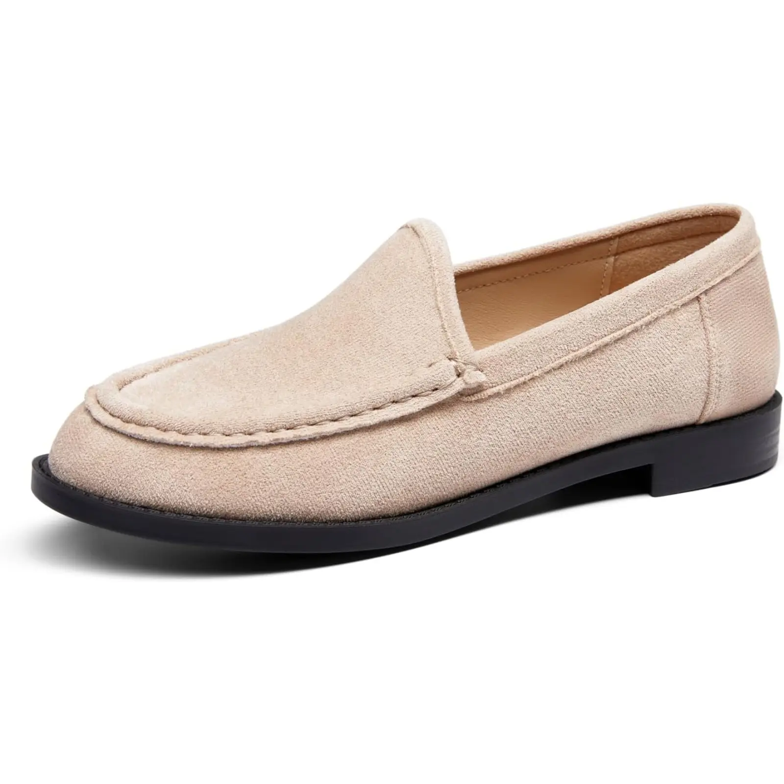 Coutgo Loafers for Women Slip On Flats Closed Toe Business Casual Shoes | Comfortable, Soft, Block Low Heel, Dressy Shoes, Non-Slip, Work, Office, Formal, Shopping