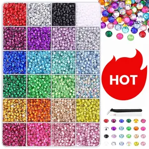 One box of resin jelly beads, Diy mix beads, along with a pen and tweezers, featuring colorful 3mm flat-back gemstone sequins for decoration. Suitable for various applications such as handmade crafts, clothing, fabric decoration, and nail art