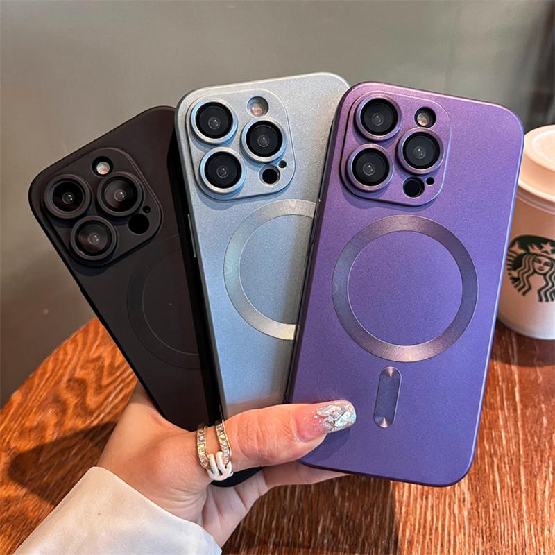 Magnetic case for iPhone 17 Pro Max 16 15 14 13 12 Phone Case for Women, Matte Luxury Soft Metallic Luster Design with Camera Lens Protector, Compatible with Magsafe Case Magnetic case for iPhone 17 Pro Max 16 15 14 13 12 Phone Case for Women, Matte Luxury Soft Metallic Luster Design with Camera Lens Protector, Compatible with Magsafe Case