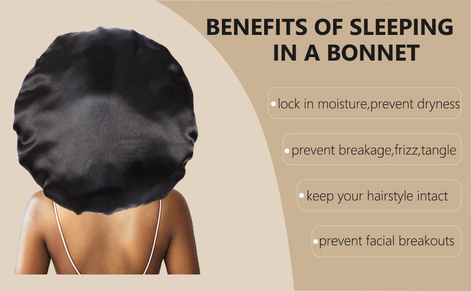 Double Layer Reversible Satin Sleep Bonnet for Men – Perfect for Sleeping, Makeup & Curly Hair Care – Ideal Back to School Accessory for Comfort & Style