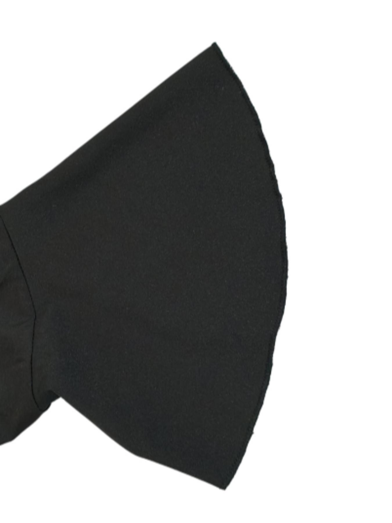 Plus Size Elegant Woven Long Sleeve Shirt, Blouse, Fitted Casual Plain Top with Stand Collar & Moderate Fabric, All Season Wear