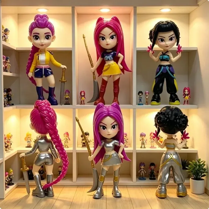 3/6PCS HOT Music Girl Group Idol Figures, 6-Piece Stage Outfit Character Statues, PVC Collectible Dolls for Fans & Desk Decor