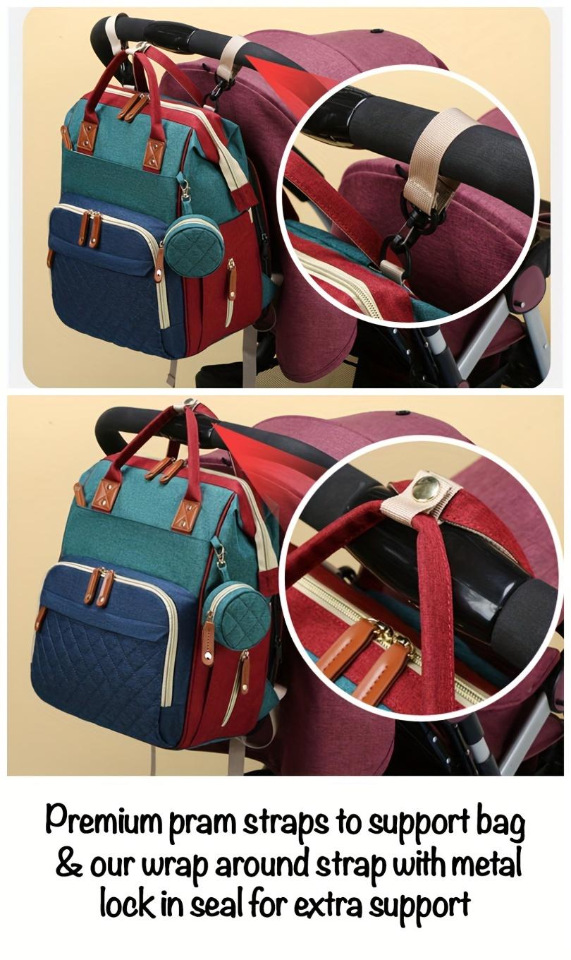 Large Capacity Women’s Multi-Layer Backpack with Adjustable Shoulder Straps, Stylish Nylon Diaper Bag for Outdoor Sports & Travel