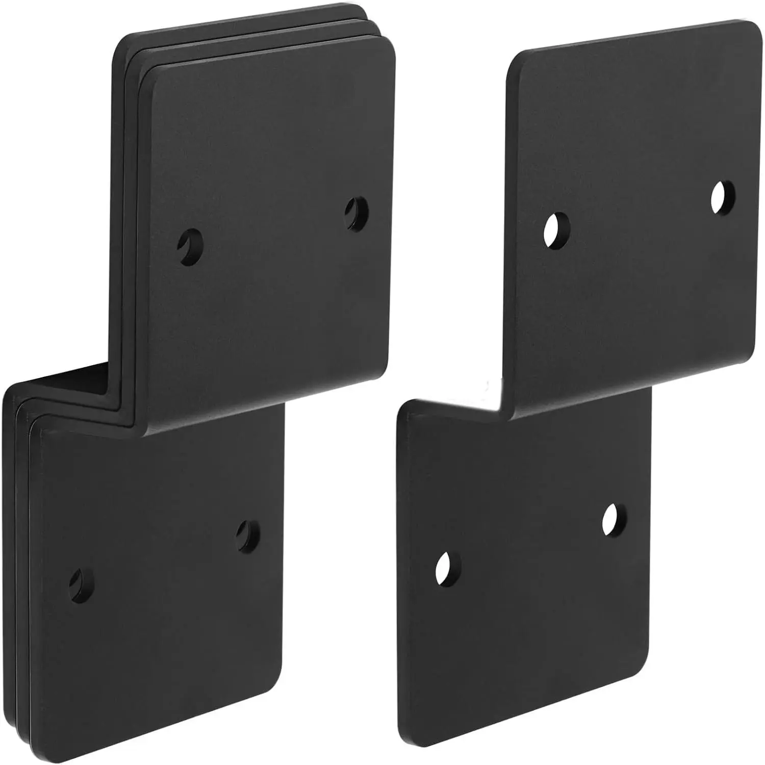 4 count Pergola Brackets, Black Z Deck Joist Tie, 6 Gauge Heavy Duty | for 2x6  Joist and 6x6