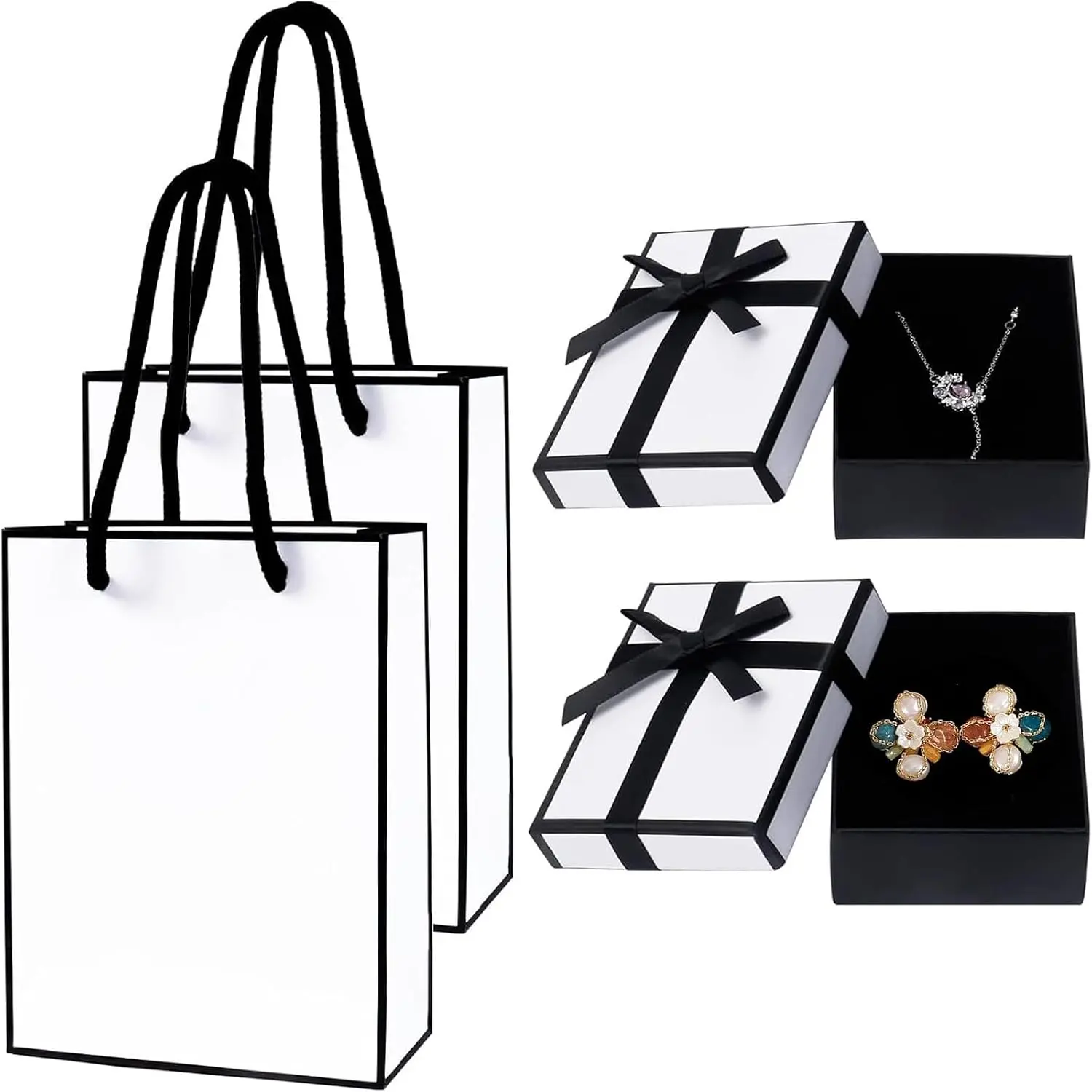 4 count- Box Set - Bridesmaid Proposal Box, Small  Box,   Box, Large  Box,  for Presents, Prenatal, Necklace Box, Ring Box.