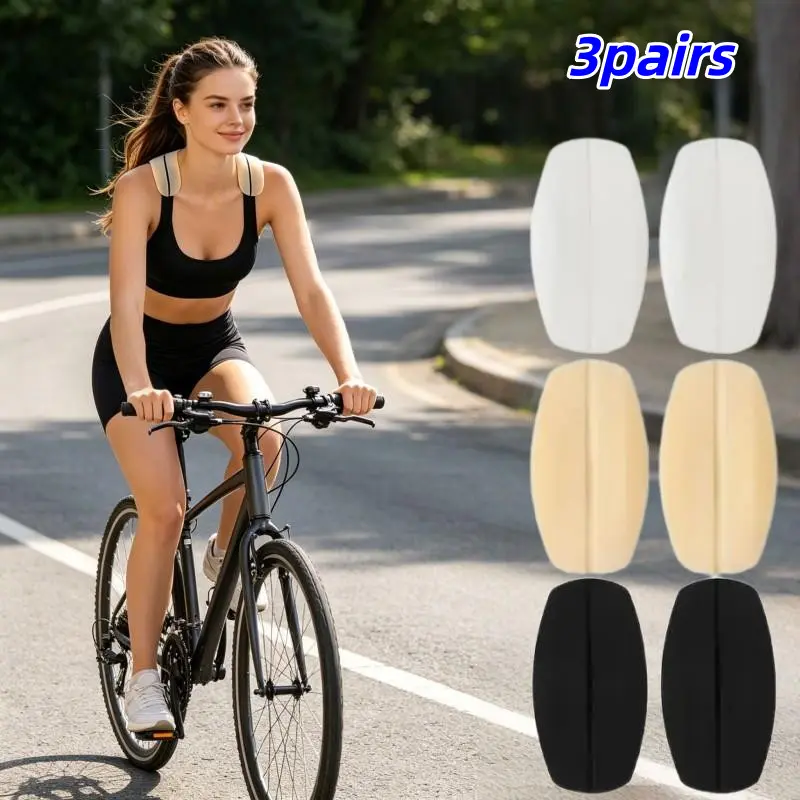 3 Pairs Silicone Bra Shoulder Straps Pad Fixators, Accessory, Anti-Slip, Invisible, Comfortable, Universal Fit, Ideal for Outdoor Activities