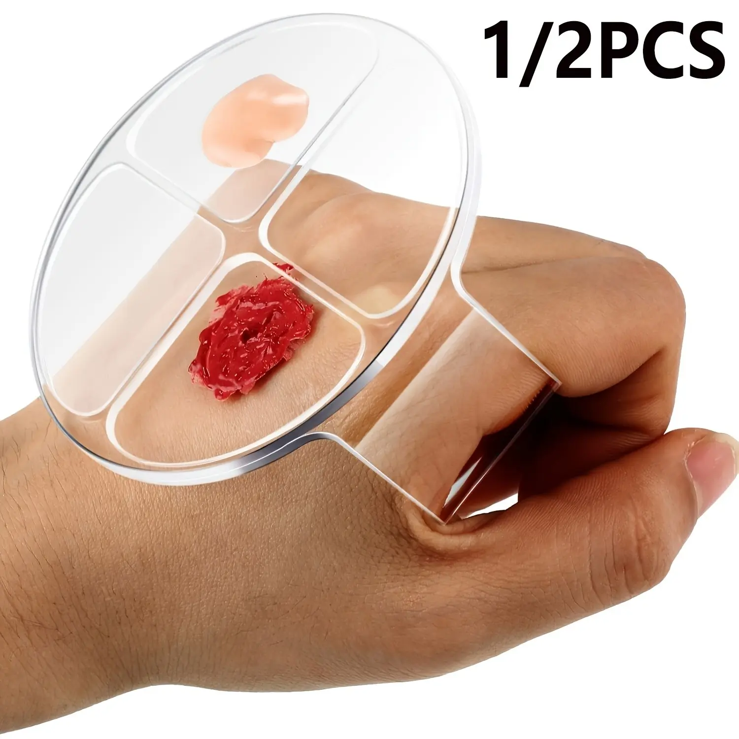 Acrylic Makeup Mixing Palette, Foundation Mixer Color Wheel, Beauty Blend, Handheld Makeup Scraper, Transparent Beauty Tool, Ideal for Salons
